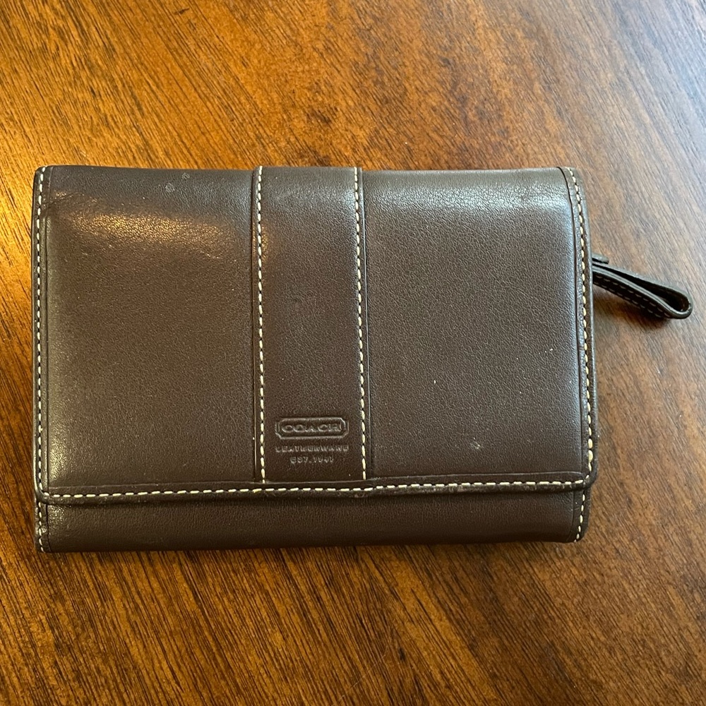Brown leather Coach wallet